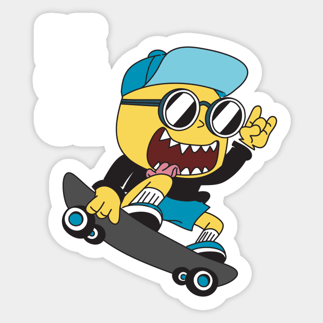 Emoji Skater Sticker by D3monic